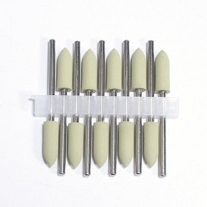 10pcs Silicone Nail Drill Bit Rubber Manicure Drills Electric Rotary Mills Cutter Cuticle Polishing Tools Nail Salon Accessories