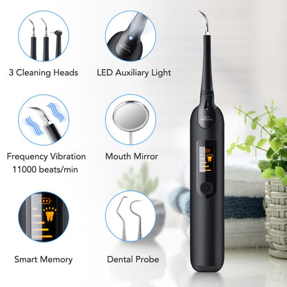 Electric Sonic Dental Calculus Remover Whitener Scaler LED Display Tooth Cleaner Rechargable Tartar Tool Whiteing Teeth Portable