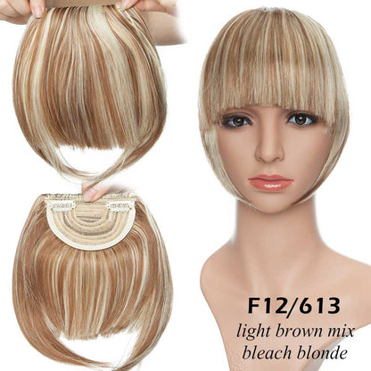 S-noilite Synthetic 15Colors Real Thick 35g Natural Bang False Hair Black Brown Auburn Red Clip In On Bangs Hair