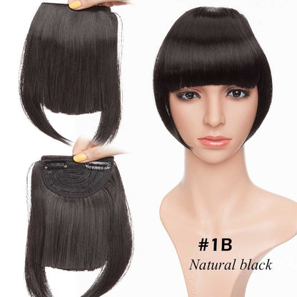 S-noilite Synthetic 15Colors Real Thick 35g Natural Bang False Hair Black Brown Auburn Red Clip In On Bangs Hair