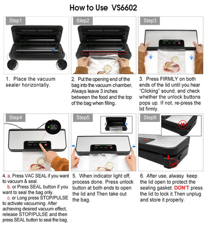 LAIMENG Vacuum Sealer with Roll Holder Pulse Function Sous Vide Vacuum Packing Machine For Food Storage Packer Vacuum Bags S285