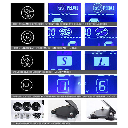 THUNDERLORD Digital Tattoo Power Supply LCD Touch Screen Dual Power Source For Tattoo Rotary Pen Makeup Machine Tattoo Supplies