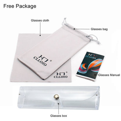 CLLOIO Progressive Multifocal Reading Glasses Men Blue Light Blocking Titanium Alloy Presbyopic Glasses Women Bifocal Eyewear