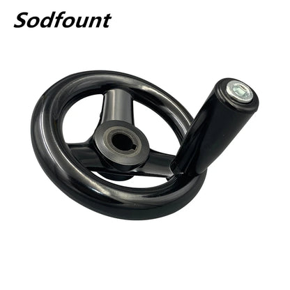 Black HandWheel Milling Machine Lathe CNC 3D Printer Spoked Hand Wheel Round bakelite 100 125 160 200 Machine Tool for TV4 TV6