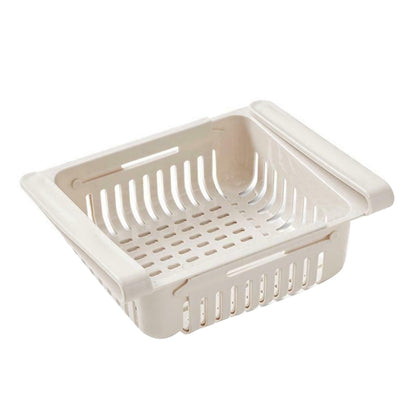 Telescopic Drawer Fridge Storage Box Slide Food Fruits Vegetables Organizer Container Basket Holder Sliding Design Storage Box