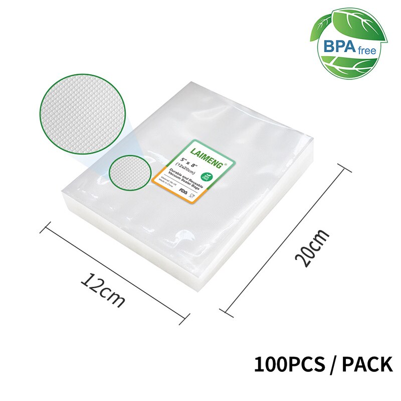 LAIMENG 50 Bags for Vacuum Packaging for Food Saver Vac Sealer Sous Vide Vaccume Pre-Cut Storage Bag For Vacuum Packer P105