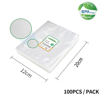 LAIMENG 50 Bags for Vacuum Packaging for Food Saver Vac Sealer Sous Vide Vaccume Pre-Cut Storage Bag For Vacuum Packer P105