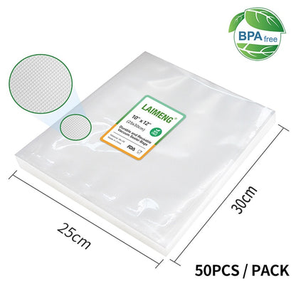 LAIMENG 50 Bags for Vacuum Packaging for Food Saver Vac Sealer Sous Vide Vaccume Pre-Cut Storage Bag For Vacuum Packer P105