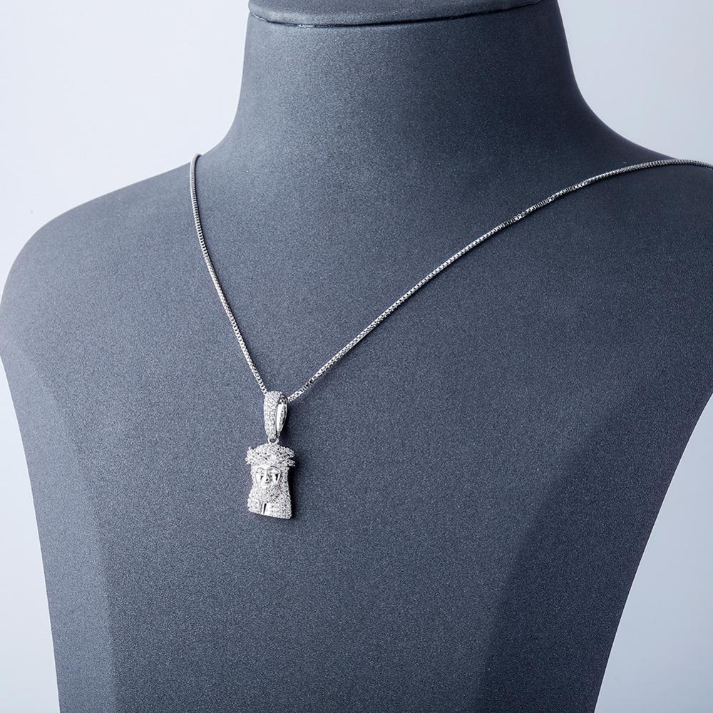 TOPGRILLZ 925 Sterling Silver Jesus Pendant Iced Out Cubic Zirconia Women's Pendant Hip Hop High Quality Charm Jewelry For Gift