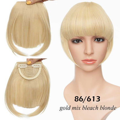 S-noilite Synthetic 15Colors Real Thick 35g Natural Bang False Hair Black Brown Auburn Red Clip In On Bangs Hair