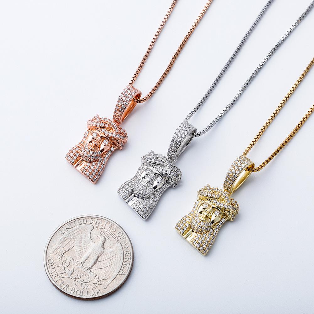 TOPGRILLZ 925 Sterling Silver Jesus Pendant Iced Out Cubic Zirconia Women's Pendant Hip Hop High Quality Charm Jewelry For Gift
