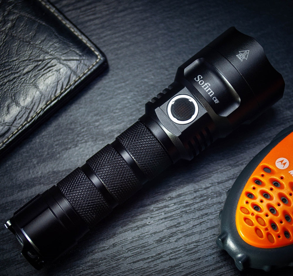 Sofirn New C8F 21700 Version Powerful LED flashlight Triple Reflector  XPL 3500lm Super Bright Torch with 4 Groups Ramping