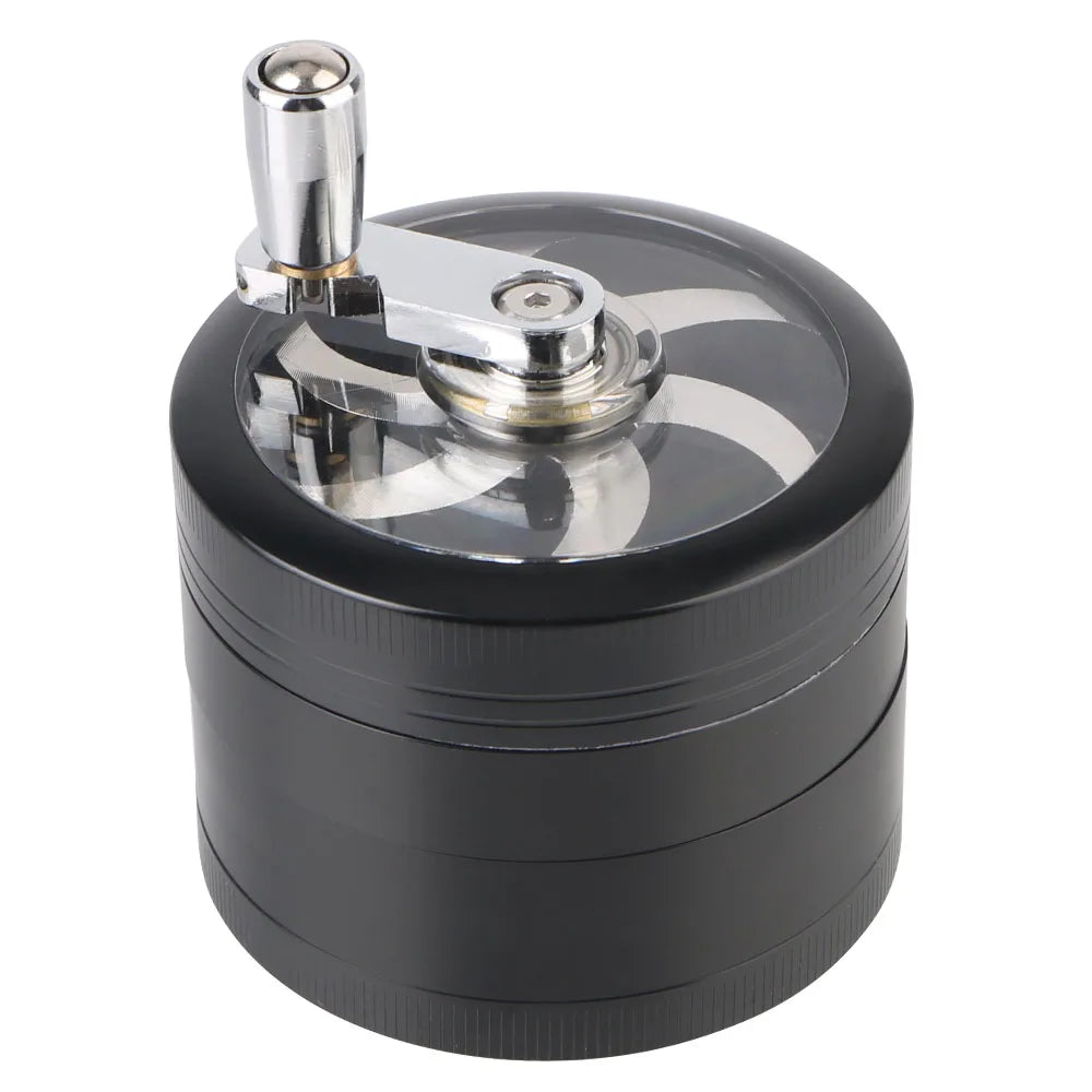 Tobacco Grinder 61MM 4-Layer Hand Tools Spice Cutter Aluminum Alloy Smoking Herb Cutter Latest Lightning-Shaped Portable