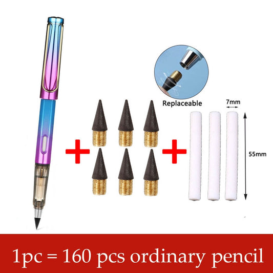 10Pcs/Set Infinity Pencil No Ink Unlimited Writing Art Eternal Pencils Sketch School Items Kawaii Pens Back To School Supplies