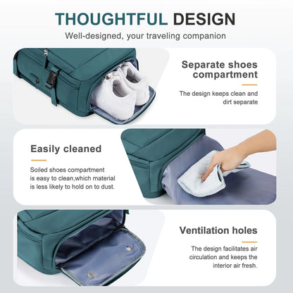 Large Travel Backpack Women Carry on Backpack, Airline Approved Personal Item Bag, Airplane Backpack, Hiking Short-Trip Rucksack