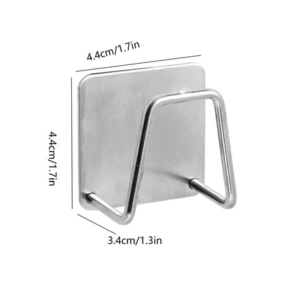 Sink Organiser Self Adhesive Stainless Steel Sponges Holder Rustproof And Waterproof Sink Storage Holder Sink Accessories NEW
