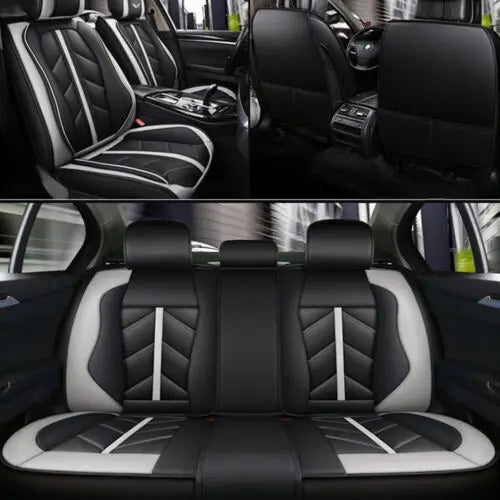 Full Set Waterproof PU Leather Seat Cushion Covers for Toyota 5 Car Seat Covers