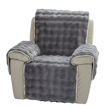 Plush Recliner Cover Comfortable Recliner Single Sofa Warm Cushion Washable Household Sofa Cover Chair Couch Cover Winter Padded