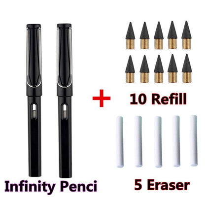 Children's Infinity Pencil Cheap School Supplies Cute Korean Stationery Free Shipping Item HB 0.5mm Mechanical Eternal Pencil