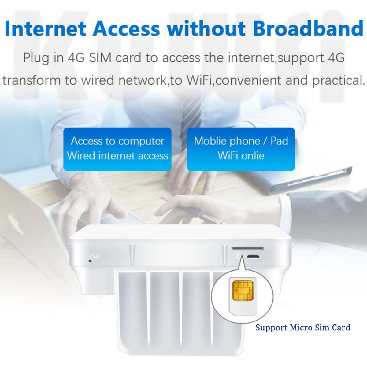 KuWfi 4G LTE CPE Wifi Router CAT4 150Mbps Wireless Router Unlocked 4G LTE SIM Wifi Router With External Antenna WAN/LAN RJ45