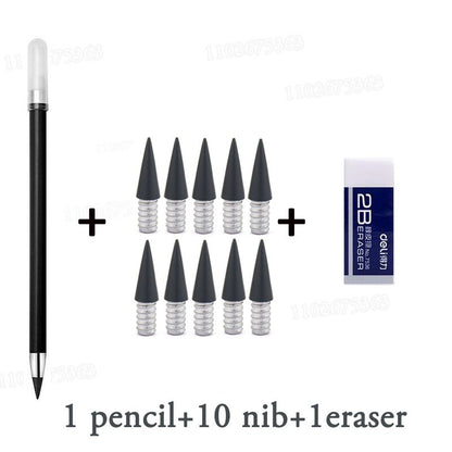 Black Technology Erasable  Infinity Pencil Student Upright No Cutting or Ink Can't Finish Writing Painting Is Not Easily Broken