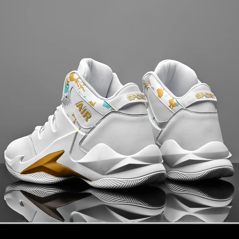 Men's  basketball shoes, breathable and non slip outdoor sports shoes, walking and running basketball shoes