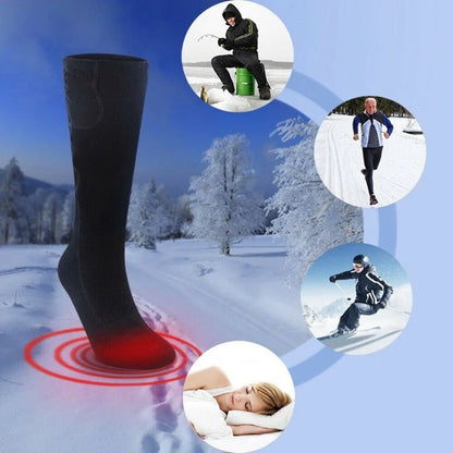 Electric Heated Socks Thermal Cotton Sports Socks Winter Hiking Hunting Ice Fishing Battery Powered Operated Heated Sockings