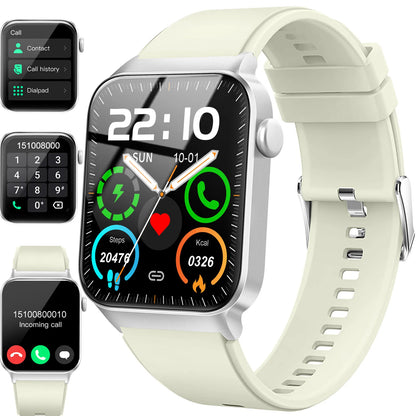 Smart Watch, 1.85" Smartwatch (Answer/Make Call), IP68 Waterproof Fitness Tracker, 100+ Sport Modes, Heart Rate and Sleep Monito