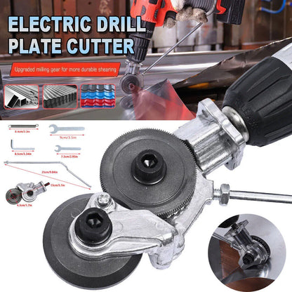 Electric Drill Cutter Metal Sheet Cutter Nibbler Double Headed Iron Metal Sheet Cutter Free Cutting Tool