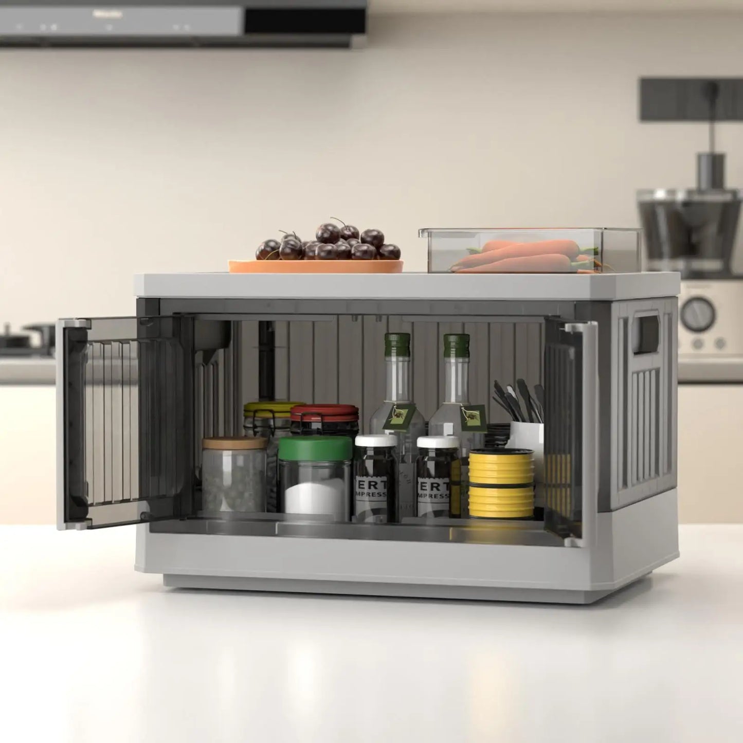 Collapsible Storage Bins, 2-Pack of Large Stackable Wheeled Clothing, Shoe, Bedroom, Office Organizer,  Foldable Containers