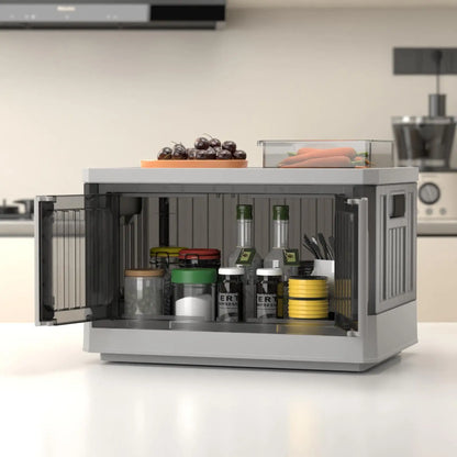 Collapsible Storage Bins, 2-Pack of Large Stackable Wheeled Clothing, Shoe, Bedroom, Office Organizer,  Foldable Containers