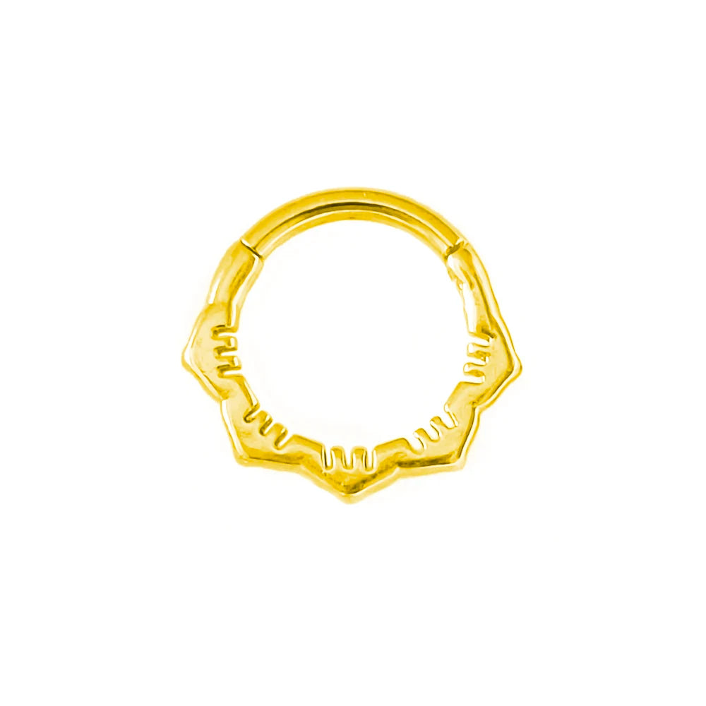 Flowers Nose Ring Septum 100% 316L Surgical Steel Zircon Clicker Daith Piercing Ear Cartilage Helix Hoop Flowers Water Drops
