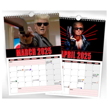 Trump Calendar 2025 The Trumpinator 2025 Wall Calendar Tough Guy Donald Trump Hanging Calendar Monthly Calendar for Home Office