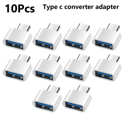 5/10pcs OTG Android Type-c To Micro USB Type C To Usb 3.0 Female Adapter Universal Mobile Phone Data Line Charging Converter