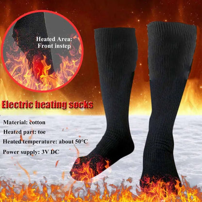 Electric Heated Socks Thermal Cotton Sports Socks Winter Hiking Hunting Ice Fishing Battery Powered Operated Heated Sockings