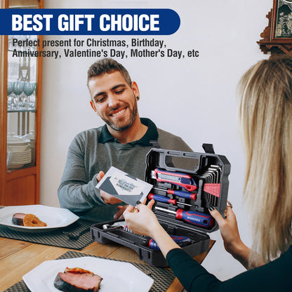 WORKPRO 35-Piece Tools Set General Household Tool Kit with Storage Toolbox, Basic Tool Set for Home, Garage, Apartment, Dorm