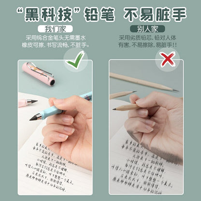 Cute Pencils for Kids Infinity Pencil with Rabbit Pattern Cheap Kawaii Stationery School Supplies Novelty Gifts