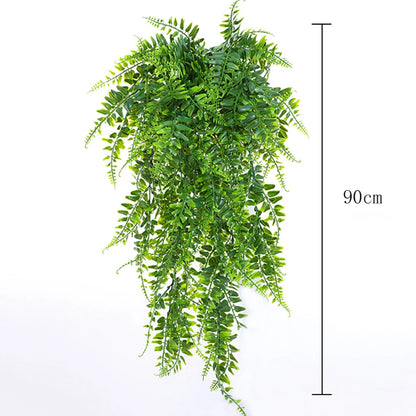 1Pc Plant Persian Fern Leaves Vines Room Home Garden Decoration Accessories Wedding Party Wall Hanging Balcony Decoration