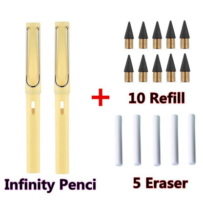 Children's Infinity Pencil Cheap School Supplies Cute Korean Stationery Free Shipping Item HB 0.5mm Mechanical Eternal Pencil
