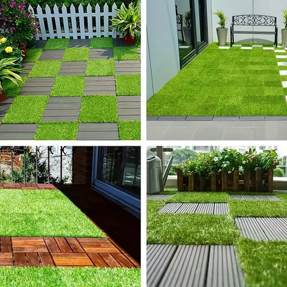 30cm Artificial Grassland Grass Lawn Turf Grass DIY Green Fake Plant Suspended Simulated Flocking Landscape Garden Decorations