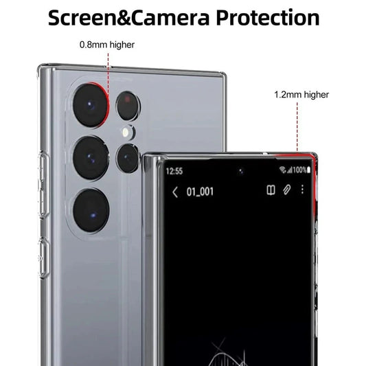 Soft Silicone Clear Phone Case For Samsung S22 S21 S23 Ultra S20FE Galaxy Note 20 Ultra A13 A53 A52 A12 A33 A23 A32 A51 A52S A73