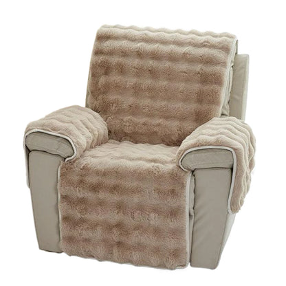 Plush Recliner Cover Comfortable Recliner Single Sofa Warm Cushion Washable Household Sofa Cover Chair Couch Cover Winter Padded