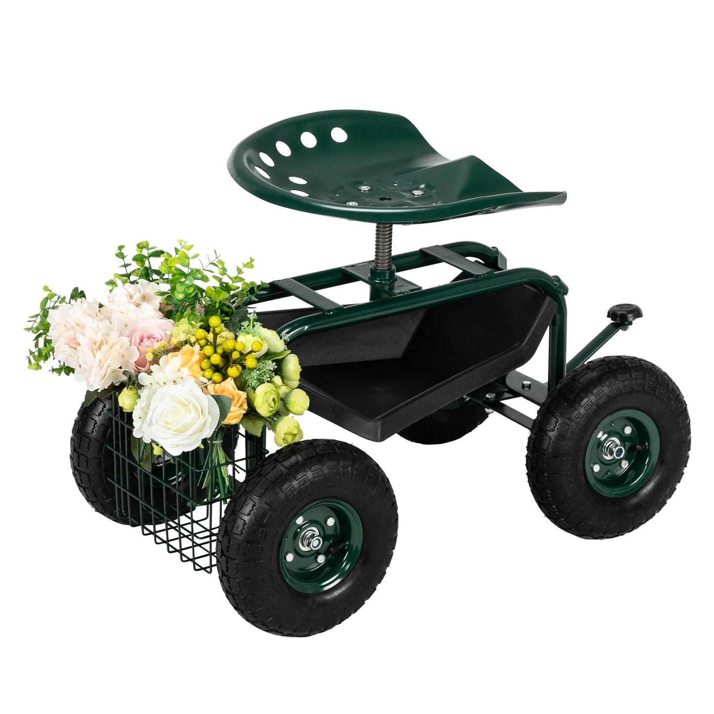 75*45*47cm Iron Short Handle Garden Seat Car