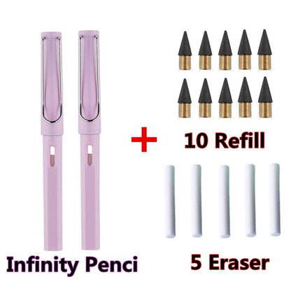 Children's Infinity Pencil Cheap School Supplies Cute Korean Stationery Free Shipping Item HB 0.5mm Mechanical Eternal Pencil