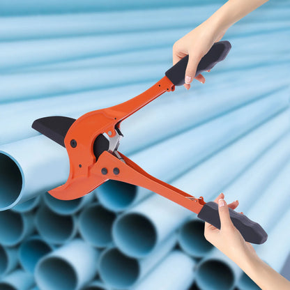 PEX, PVC, PPR Cutter 75mm (2-7/8'') Pipe Cutter, Heavy Ratchet Pipe Cutter with Replaceable Blade for Home DIY, Maintenance, Pro