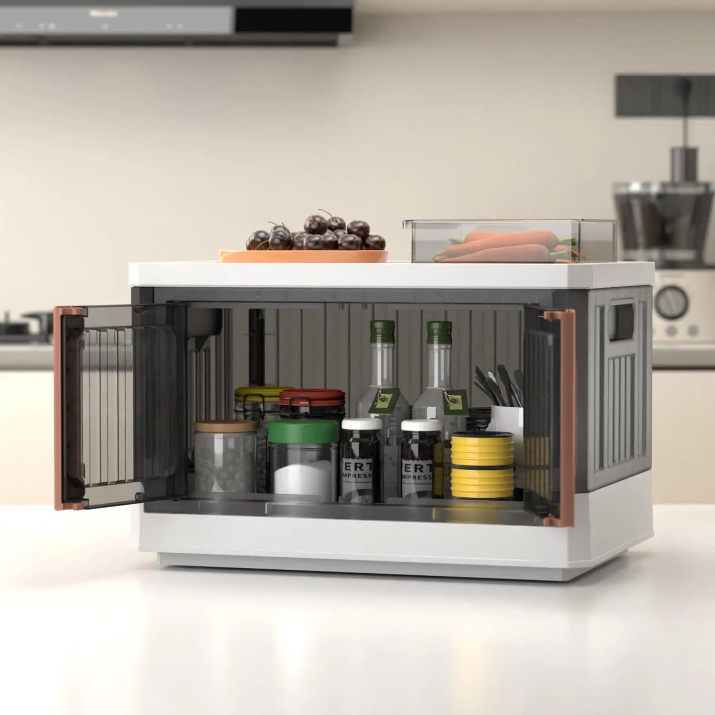 Collapsible Storage Bins, 2-Pack of Large Stackable Wheeled Clothing, Shoe, Bedroom, Office Organizer,  Foldable Containers