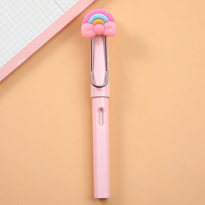 Cartoon Infinity Pencil with Fruits Animal Decoration Eternal Pencil for Kids Cute Stationery Kawaii School Supplies