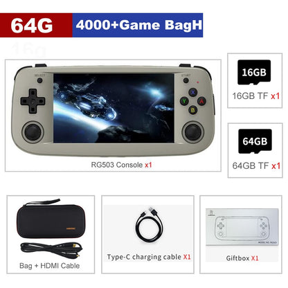 ANBERNIC RG503 RG351P Retro Video Game Console RK3326 Linux System PC Shell PS1 Game Player Portable Pocket HandheldGame Console