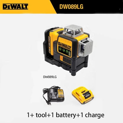 2024 Dewalt DW089LG 12 Lines 3 Sides*360 Degree Vertical 12V Lithium Battery Laser Level Horizontal Green Meter Outdoor