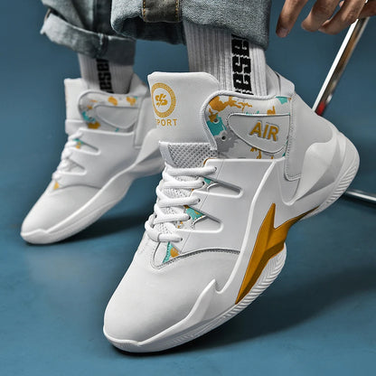 Men's  basketball shoes, breathable and non slip outdoor sports shoes, walking and running basketball shoes